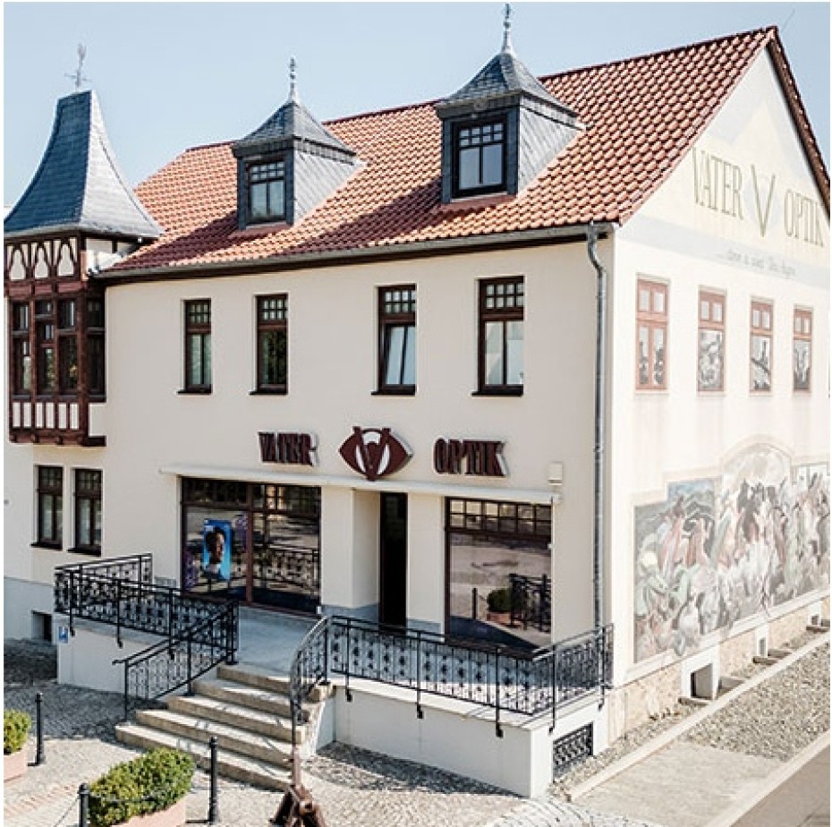 Außenansicht des Geschäfts, historisches Altstadtgebäude